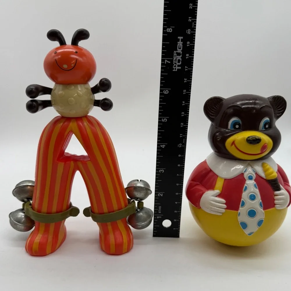 Vintage Kiddie Products First Years Musical Wobblers‎ Doll Toy lot